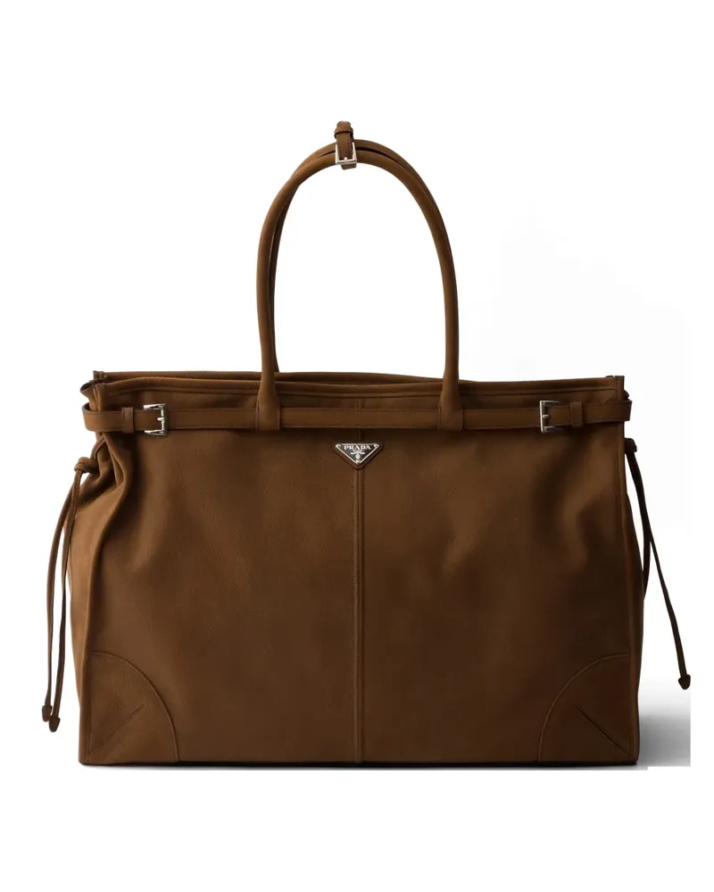 Prada Bonnie Umhängetasche aus Nubukleder - Braun Braun