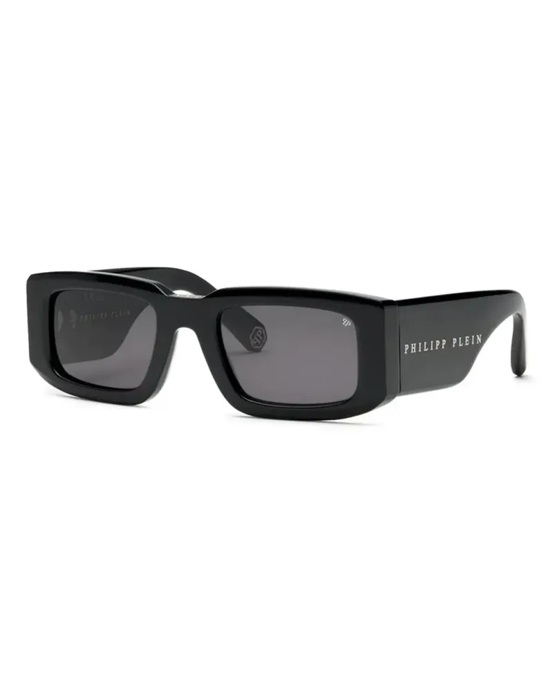 Philipp Plein Sonnenbrille mit Oversized-Bügeln - Schwarz Schwarz
