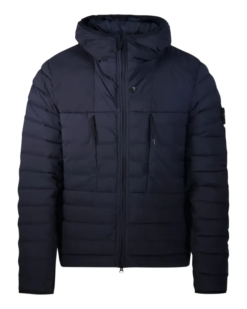 Stone Island quilted hooded jacket - Blau Blau