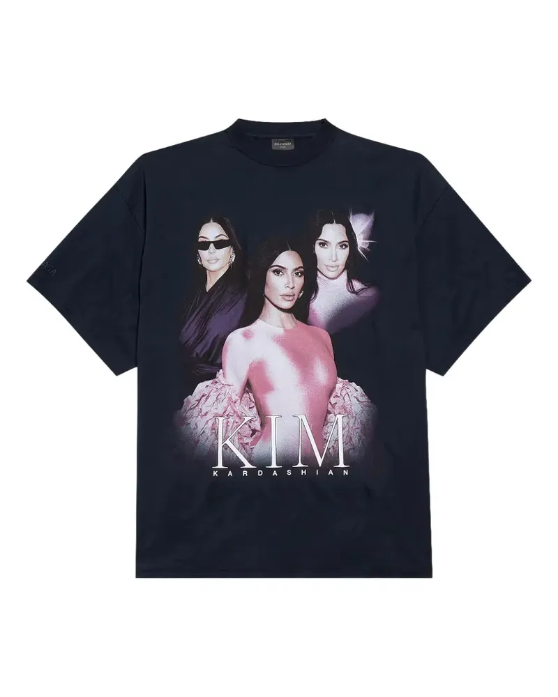Balenciaga Kim Kardashian-print T-shirt - Schwarz Schwarz