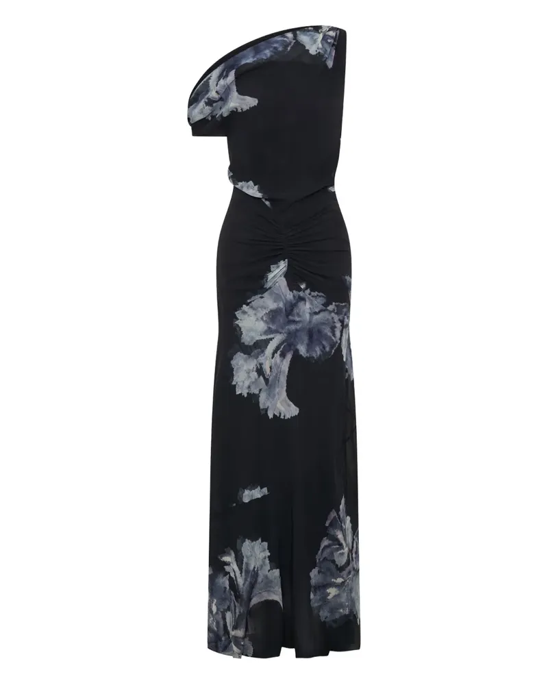NICHOLAS Elza one-shoulder floral maxi dress - Blau Blau