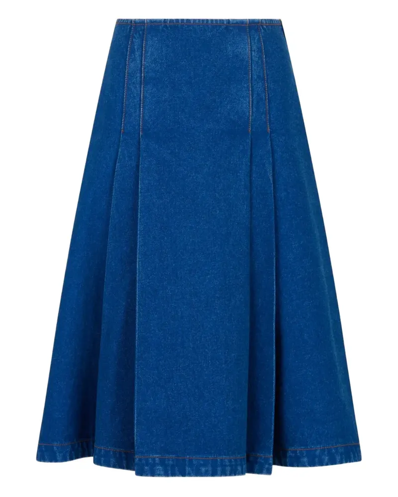 Marni Jeansrock mit Faltendetail - Blau Blau