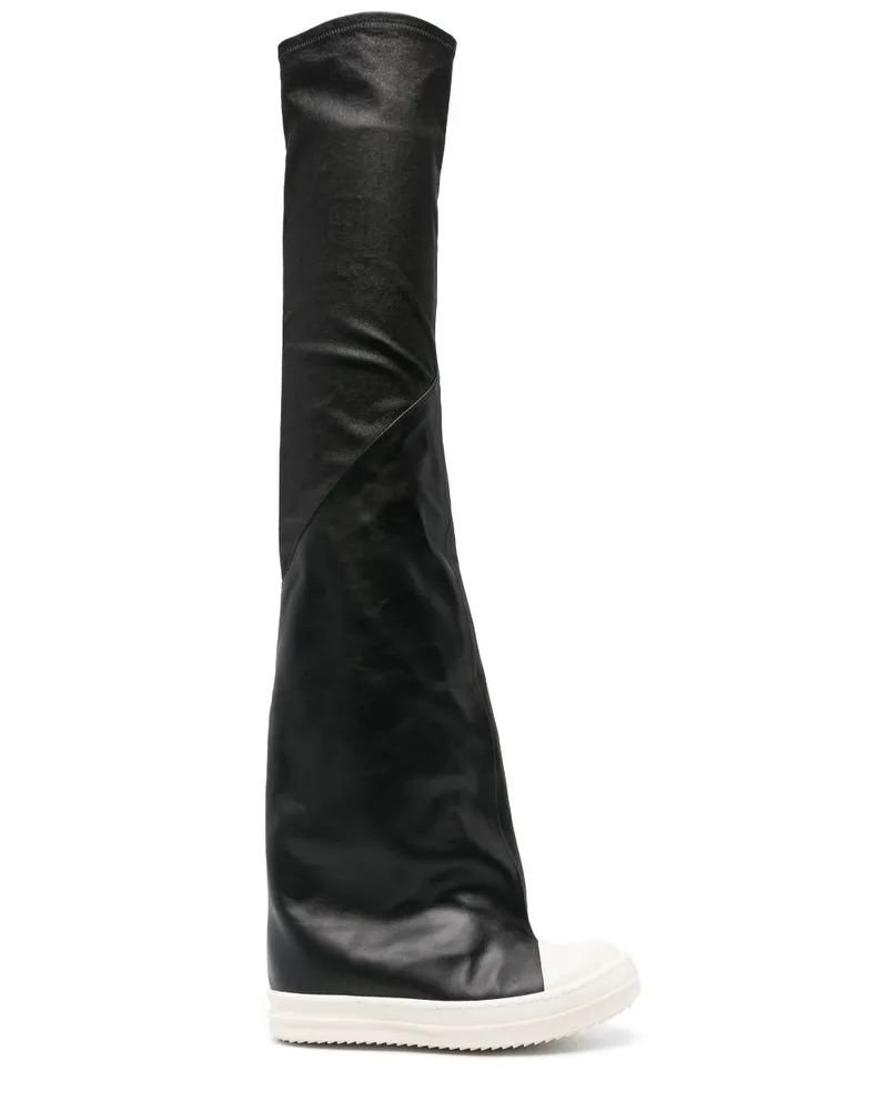 Rick Owens Overknee-Stiefel mit Kontrastkappe 30mm Schwarz