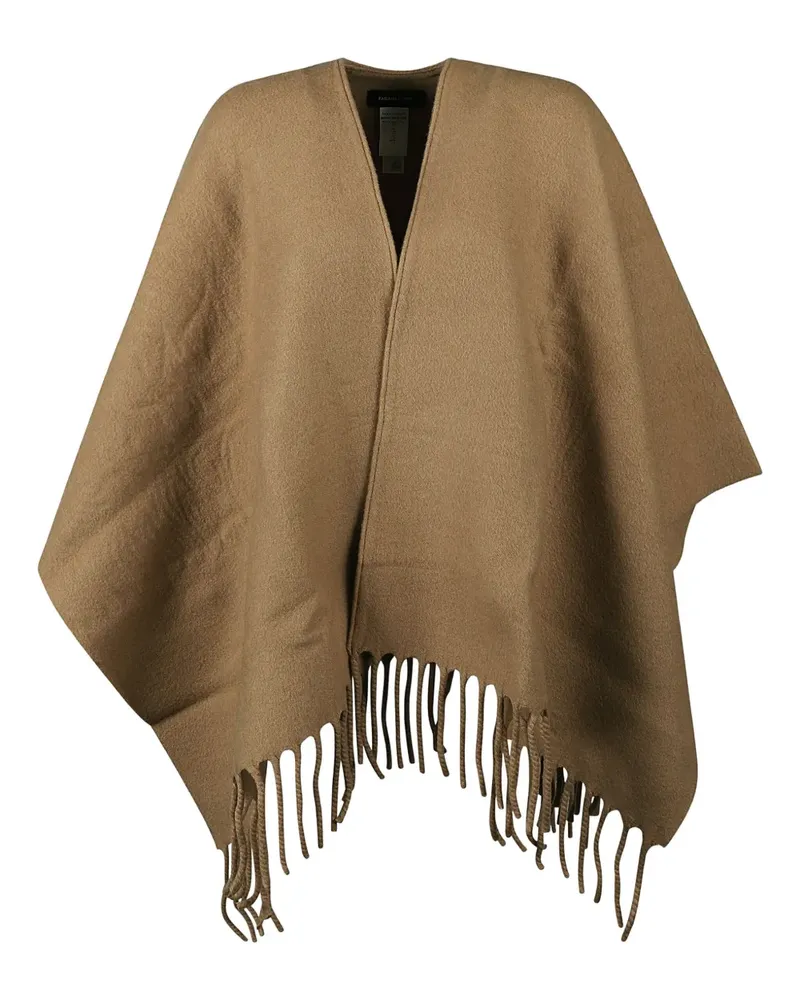 Fabiana Filippi Poncho mit Fransen - Braun Braun