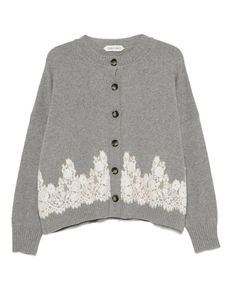 Alberta Ferretti Cardigan mit Spitze - Grau Grau