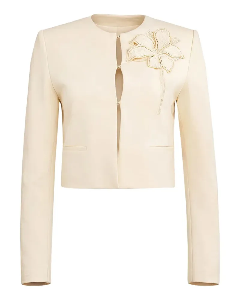 Twin-Set floral appliqué jacket - Nude Nude