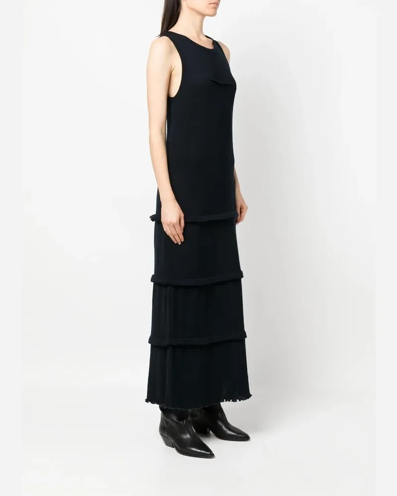 Maison Margiela Gestuftes Maxikleid - Blau Blau