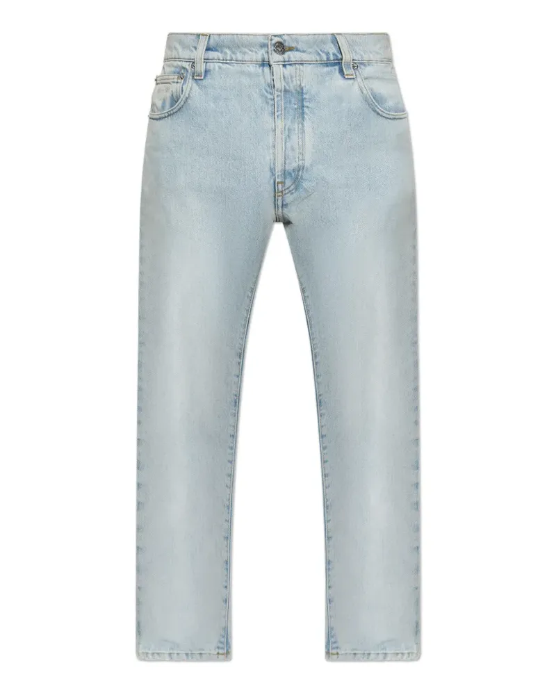 GALLERY DEPT. logo-patch straight-leg jeans - Blau Blau