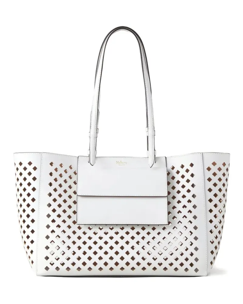 Mulberry Shopper mit Lochmuster - Weiß Weiß