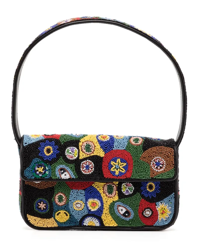 STAUD Schultertasche mit Perlen - Schwarz Schwarz