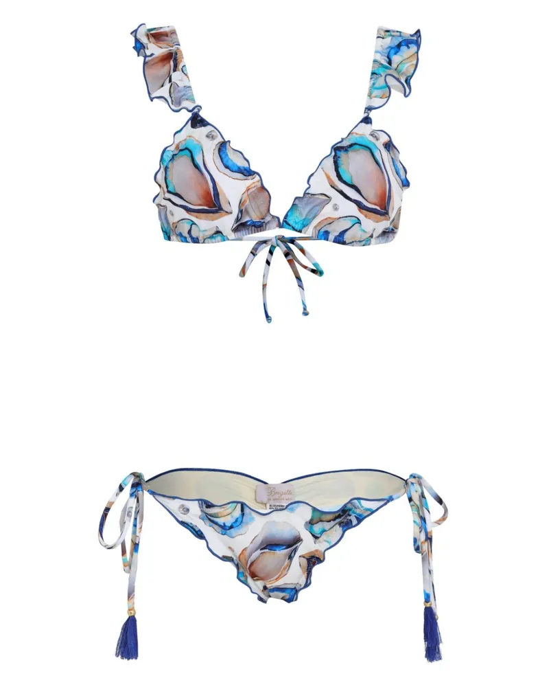 BRIGITTE Bikini mit Muschel-Print - Weiß Weiß