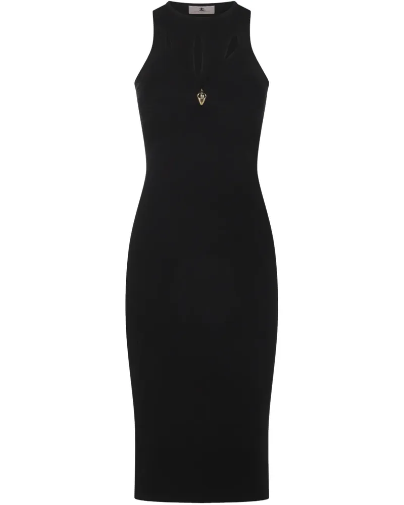 Elisabetta Franchi Midikleid mit Cut-Outs - Schwarz Schwarz