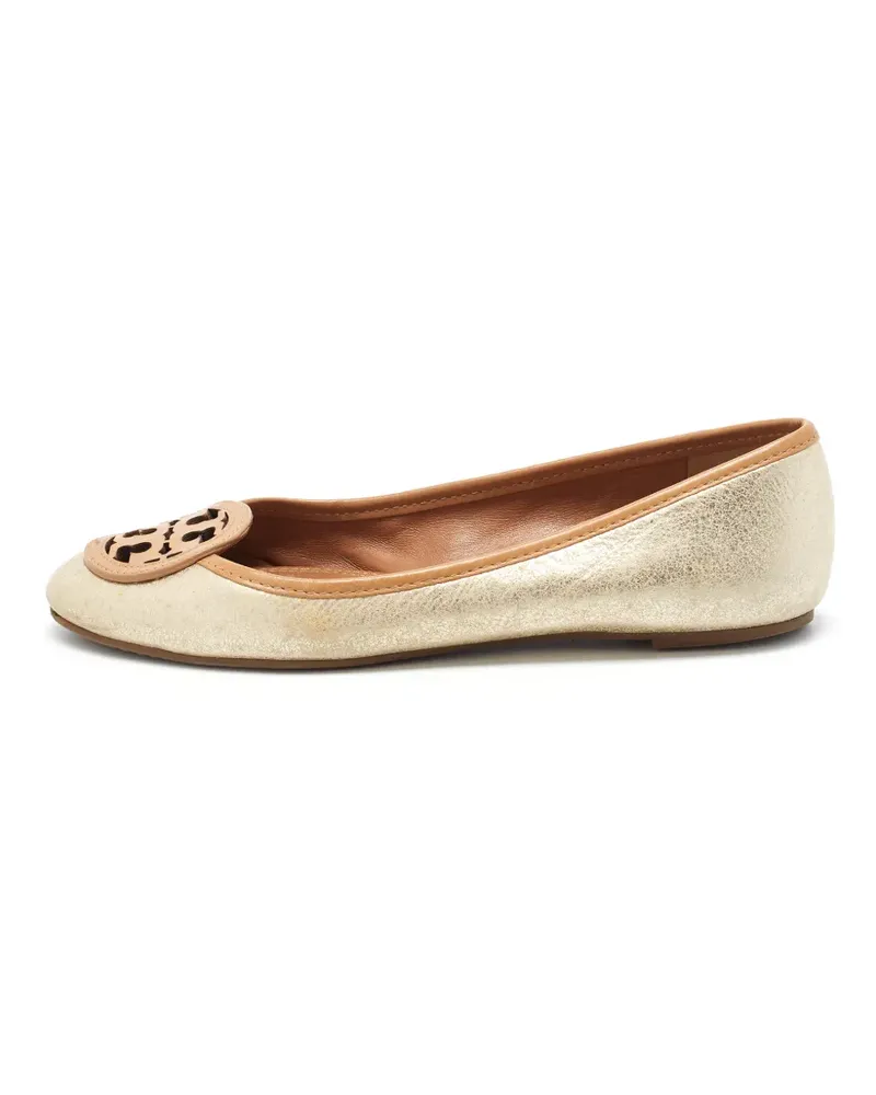 Tory Burch Louisa double-T ballet flats - Gold Gold