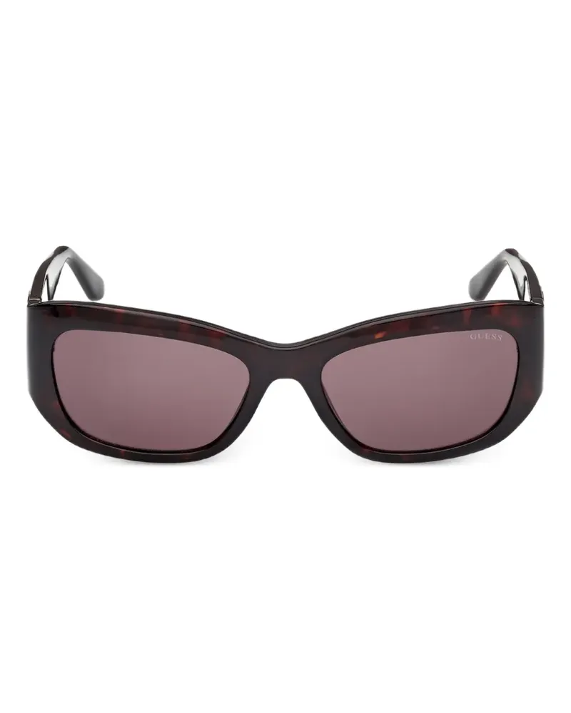 Guess tortoiseshell-effect rectangle-frame sunglasses - Braun Braun