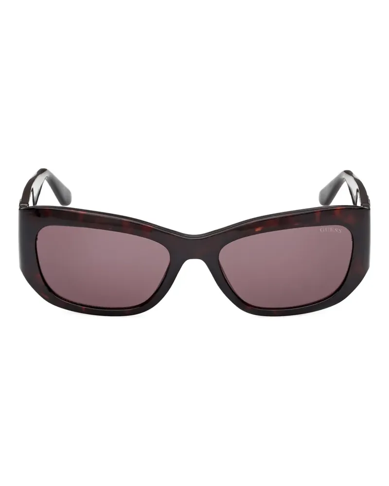 Guess tortoiseshell-effect rectangle-frame sunglasses - Braun Braun