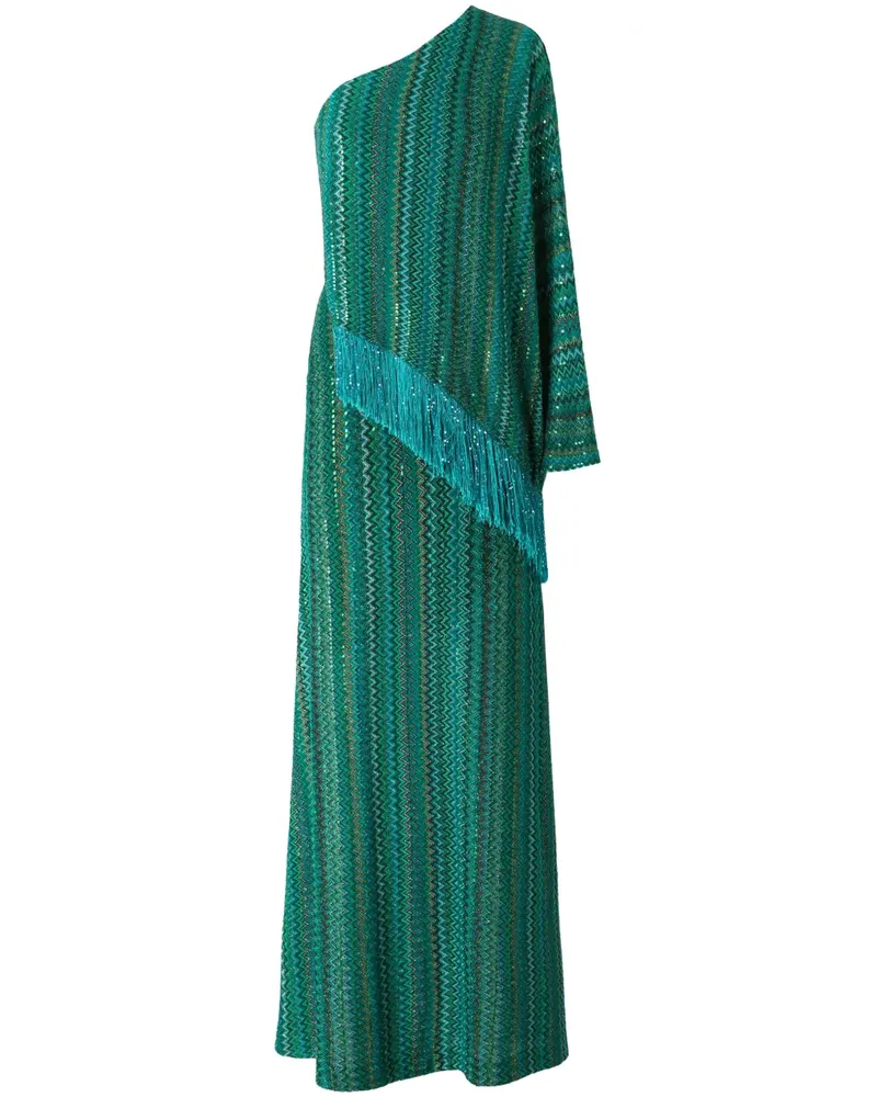 Missoni Asymmetrisches Kleid mit Zickzackmuster - Grün Grün
