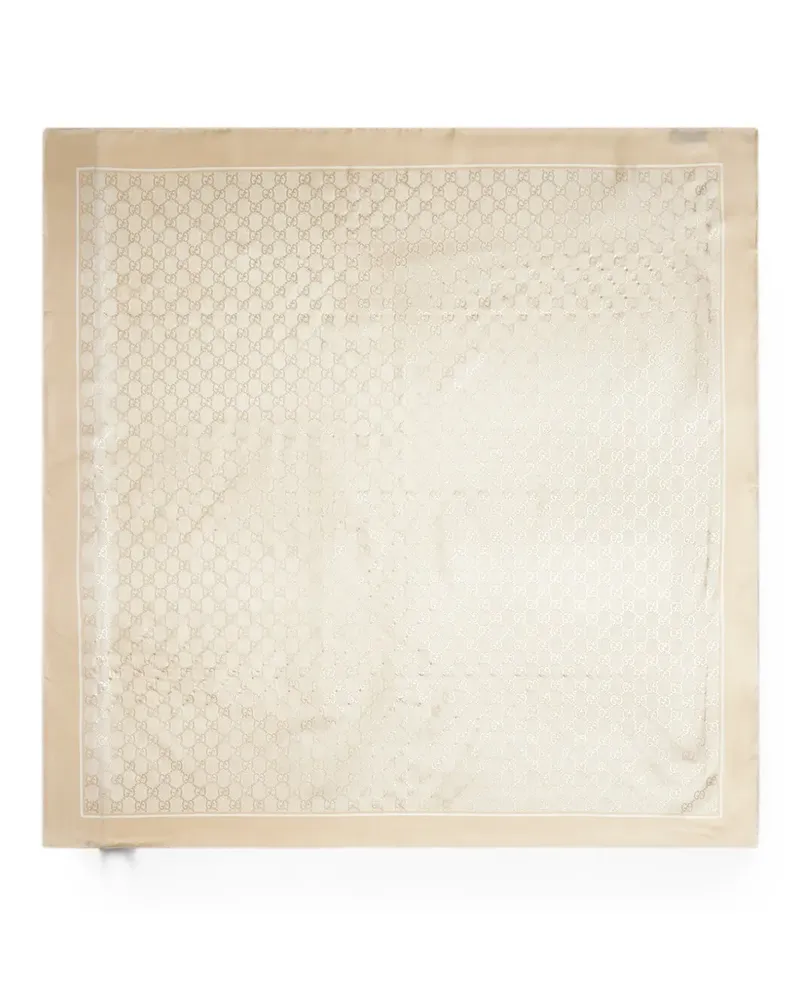 Gucci lamé GG scarf - Nude Nude