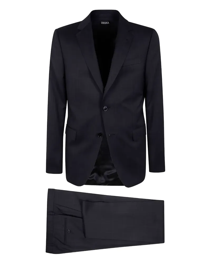 Ermenegildo Zegna Karierter Anzug - Schwarz Schwarz