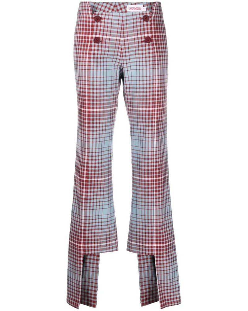 Charles Jeffrey Loverboy Hose mit Karomuster - Blau Blau