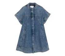 Kleid mit kurzen Ärmeln - Blau