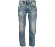 Ausgeblichene Cropped-Jeans