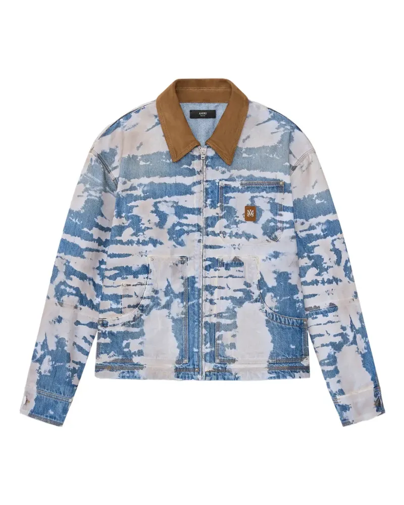Amiri Jeansjacke mit Bleach-Effekt - Blau Blau