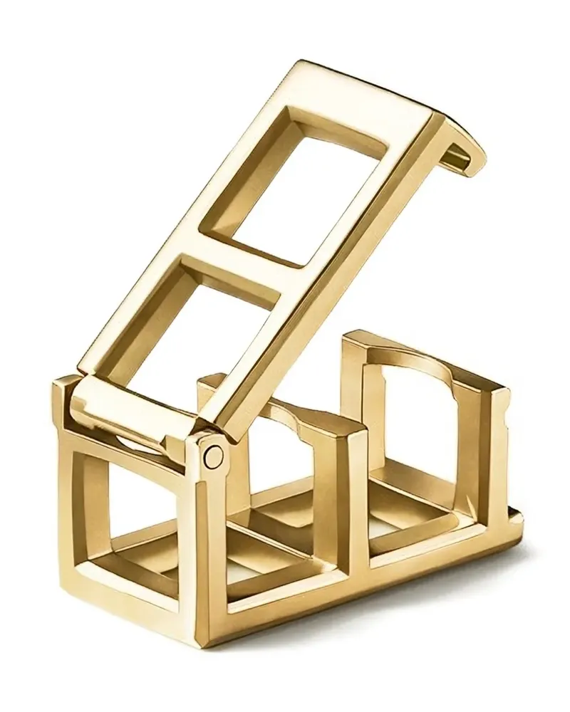 SHIHARA Node double-square clasp - Gold Gold