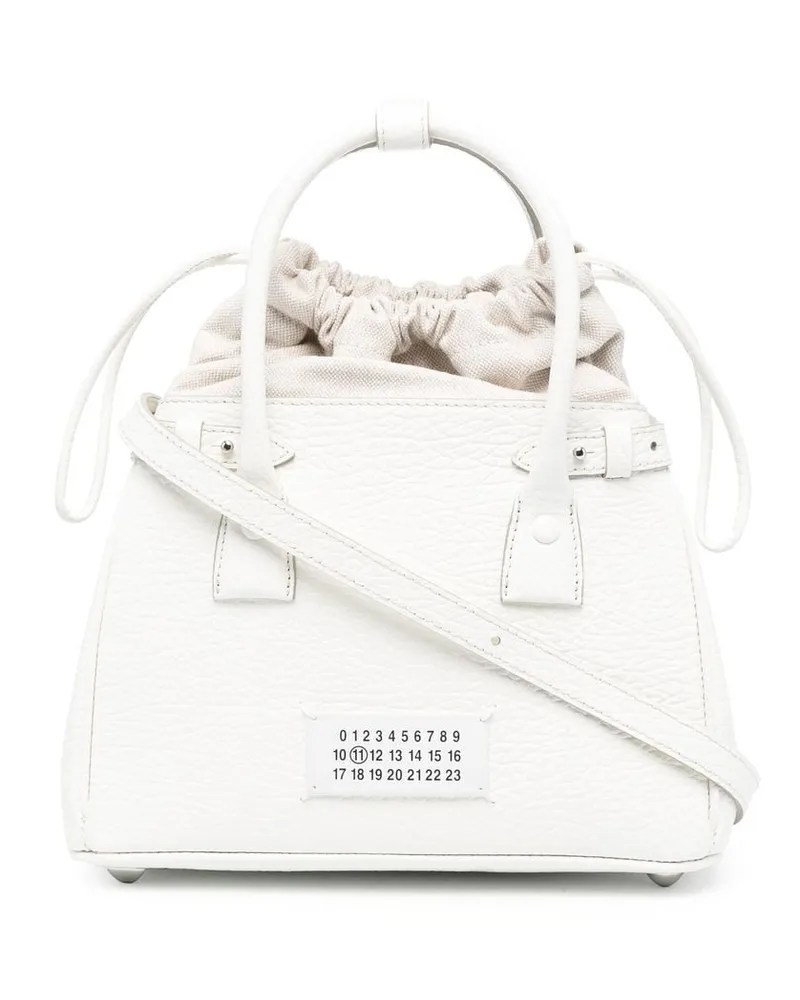 Maison Margiela Mini 5AC Handtasche mit Kordelzug - Weiß Weiß