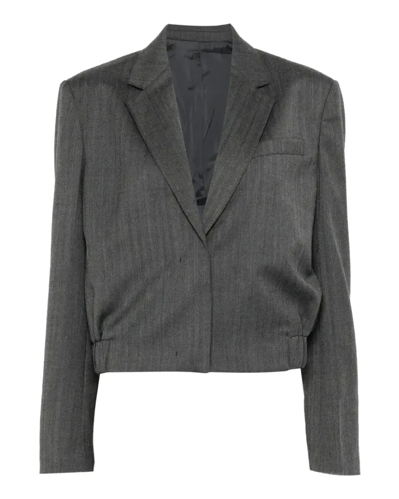 JUUN.J Cropped-Blazer mit fallendem Revers - Grau Grau