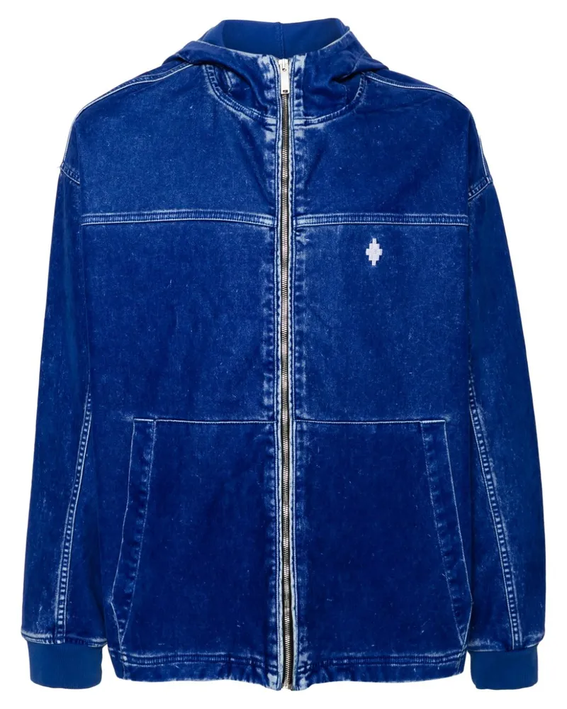 Marcelo Burlon | County of Milan Cross Jacke aus Velours Blau