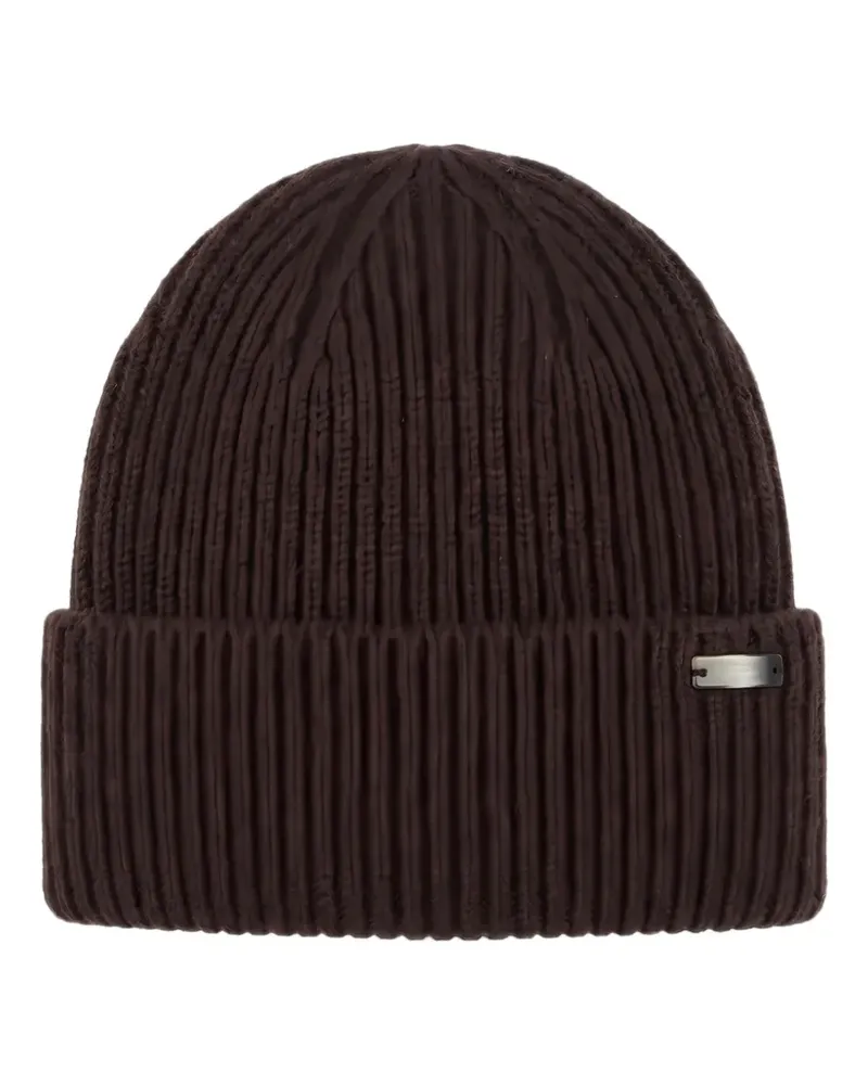 Fedeli Norge Beanie aus geripptem Strick - Braun Braun