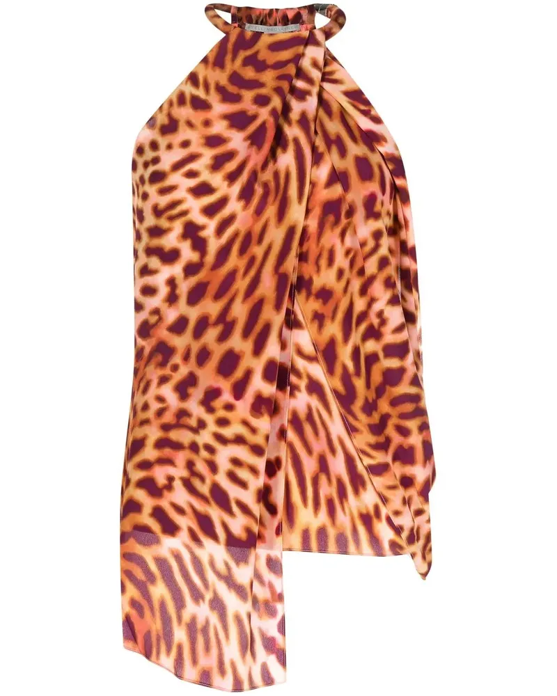 Stella McCartney Bluse mit Animal-Print - Orange Orange