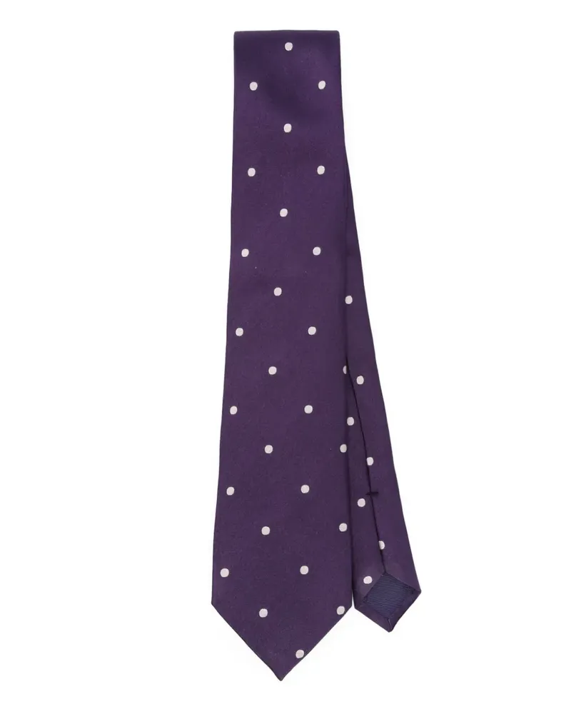 Tom Ford Seidenkrawatte mit Polka Dots - Violett Violett