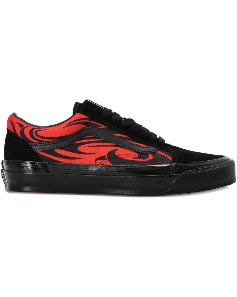 Vans Sneakers mit Flammen-Patches - Schwarz Schwarz