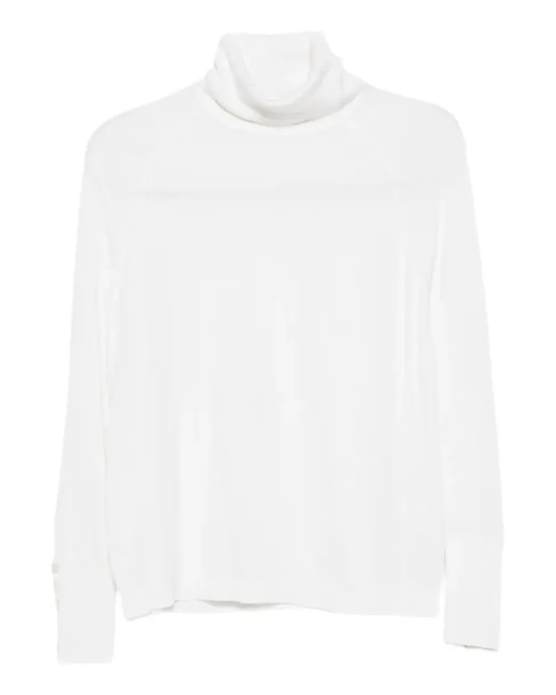 Alpha Studio Rollkragenpullover mit Knopfmanschetten - Nude Nude