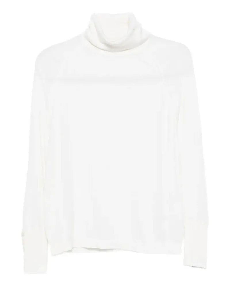 Alpha Studio Rollkragenpullover mit Knopfmanschetten - Nude Nude