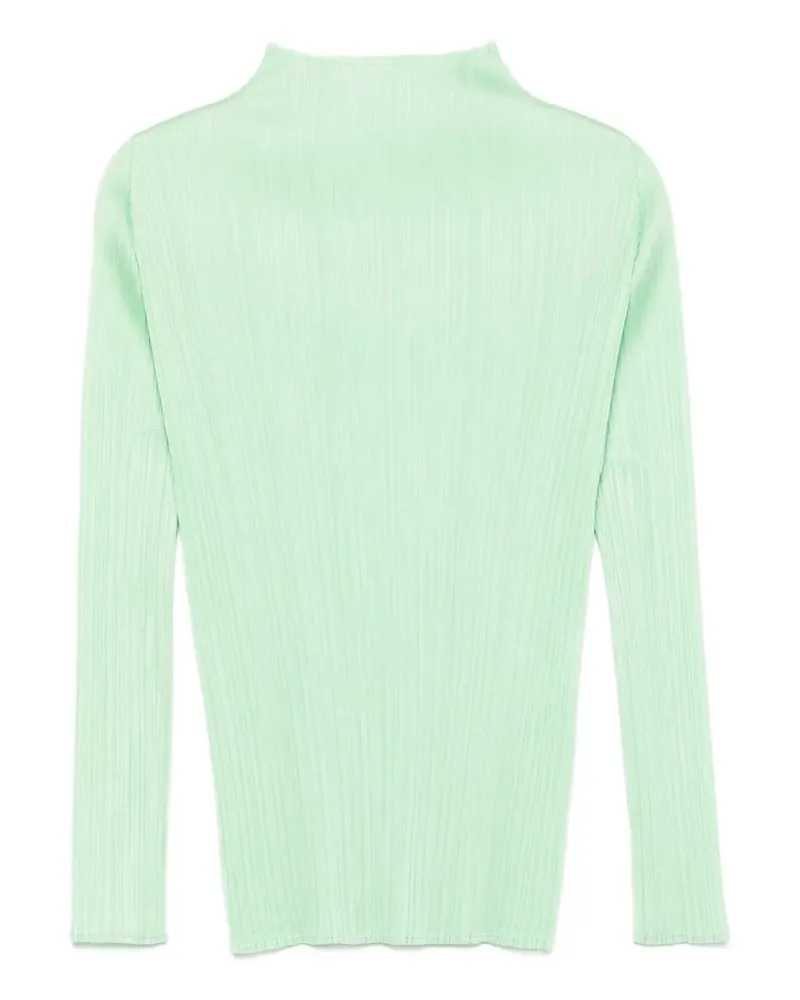Issey Miyake Oberteil mit Stehkragen - Grün Grün