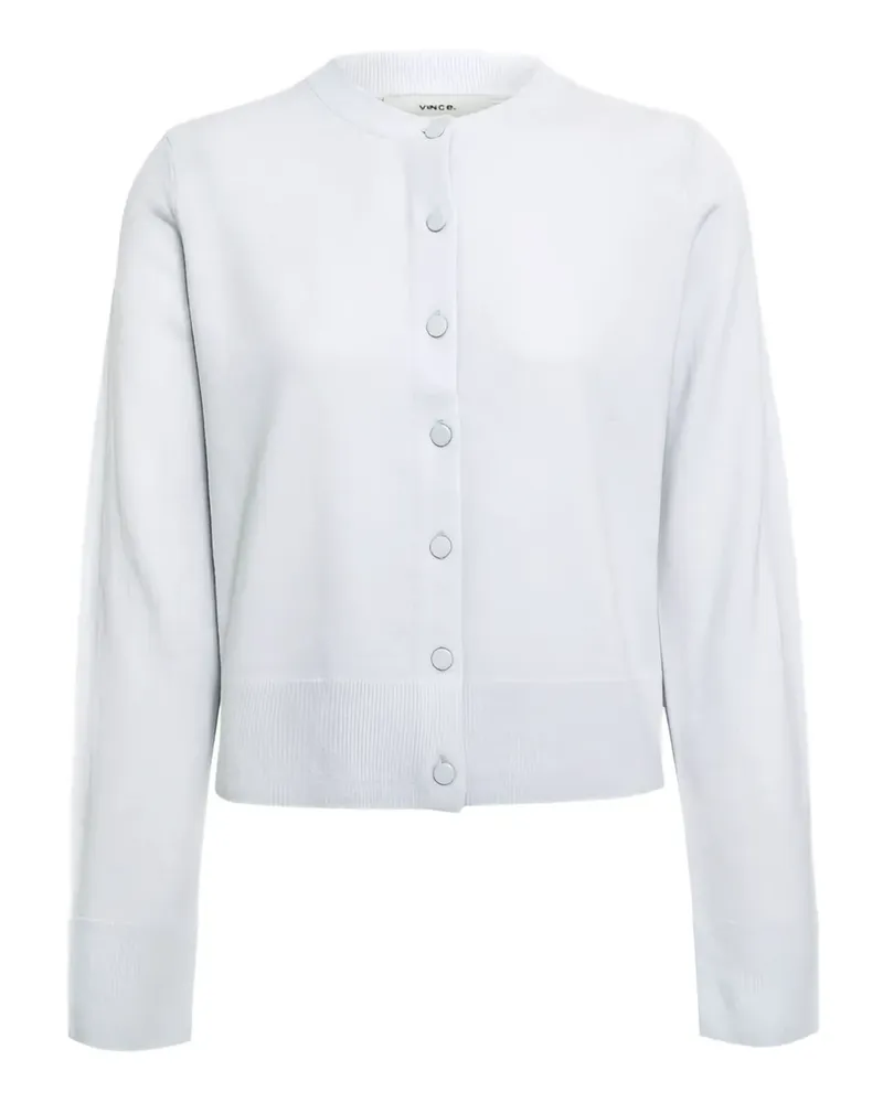 Vince Cardigan mit rundem Ausschnitt - Weiß Weiß