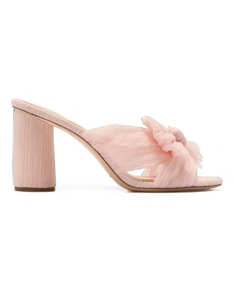Loeffler Randall Penny pleated bow mules - Rosa Rosa