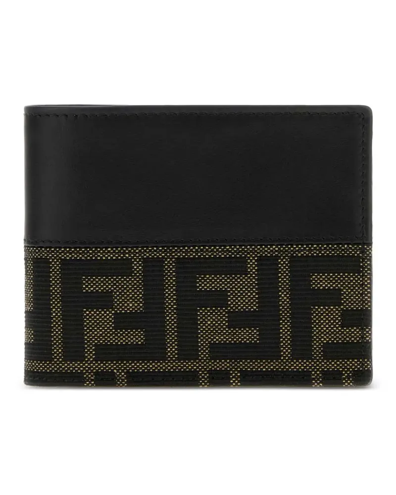 Fendi Portemonnaie aus FF-Jacquard - Schwarz Schwarz