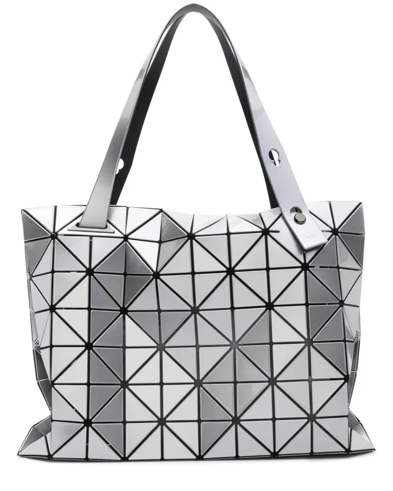 Issey Miyake Geometrische Carton Schultertasche Silber