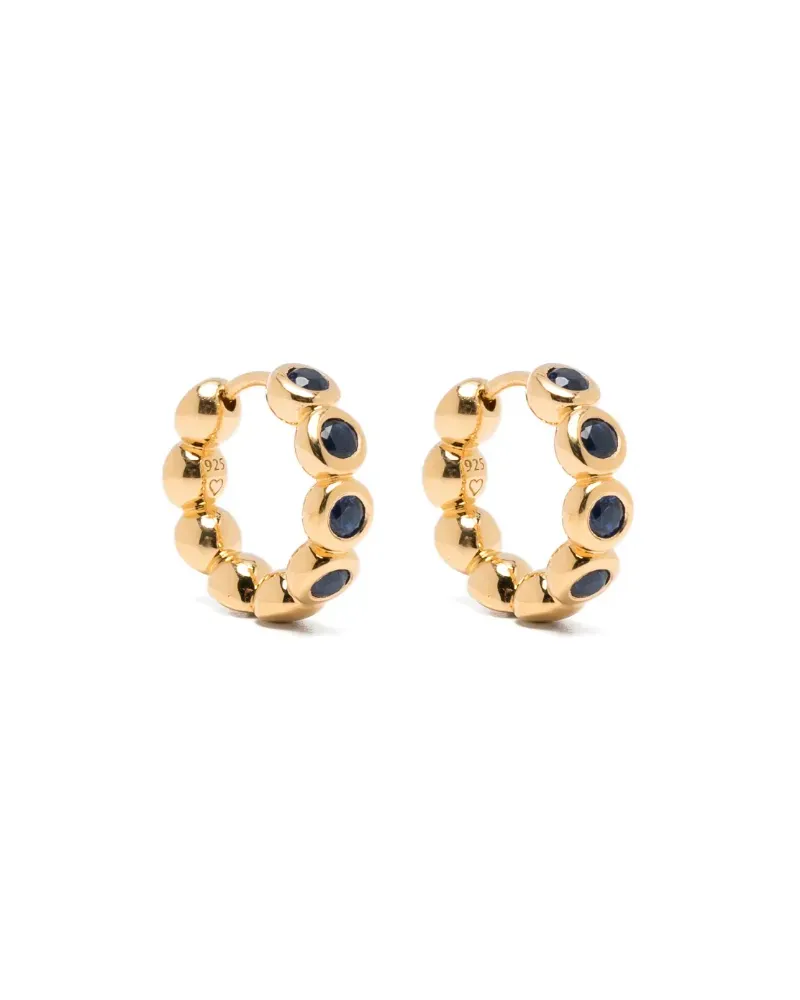 Missoma Kleine Tennid Creolen mit Saphir - Gold Gold