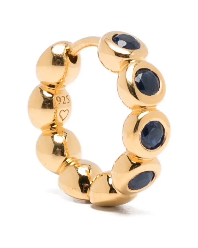 Missoma Kleine Tennid Creolen mit Saphir - Gold Gold