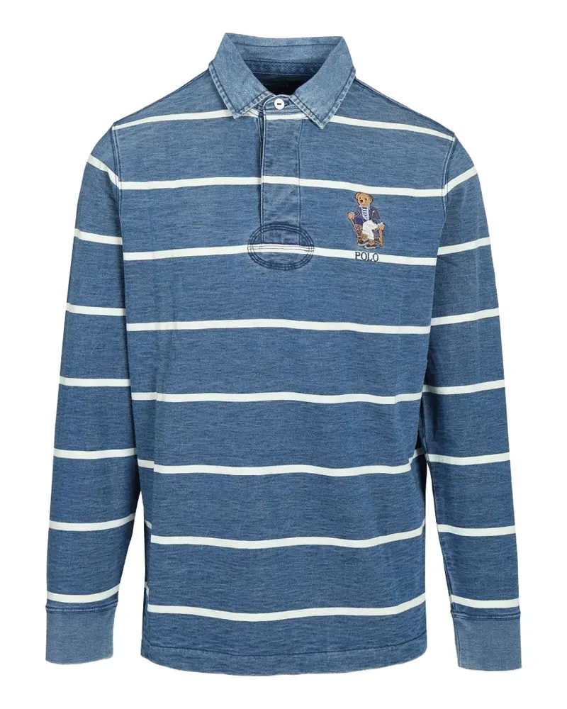 Ralph Lauren Polo Bear striped polo shirt - Blau Blau