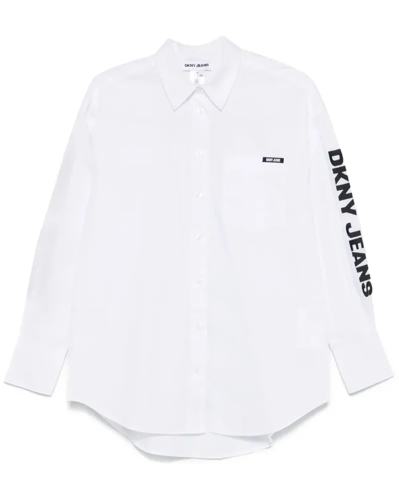 DKNY Hemd aus Popeline - Weiß Weiß