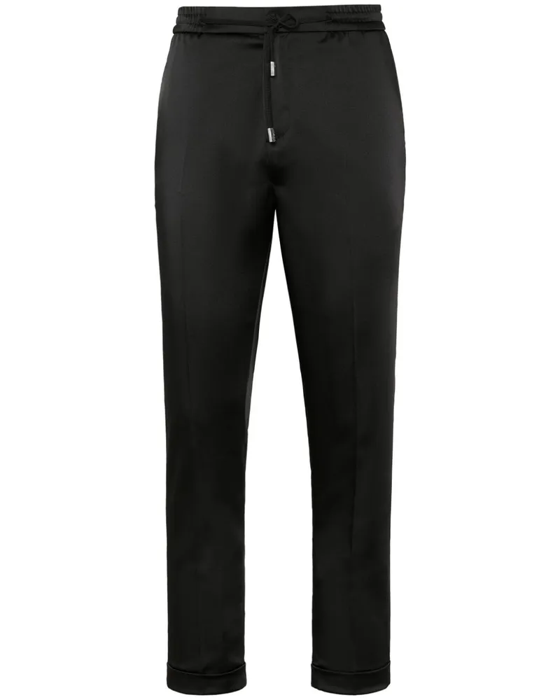 Philipp Plein Hose aus Satin - Schwarz Schwarz