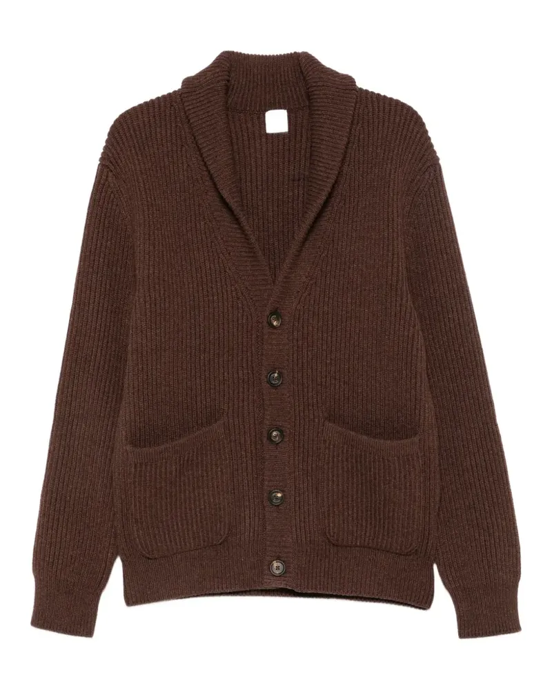 Eleventy Gerippter Cardigan mit Schalkragen - Braun Braun
