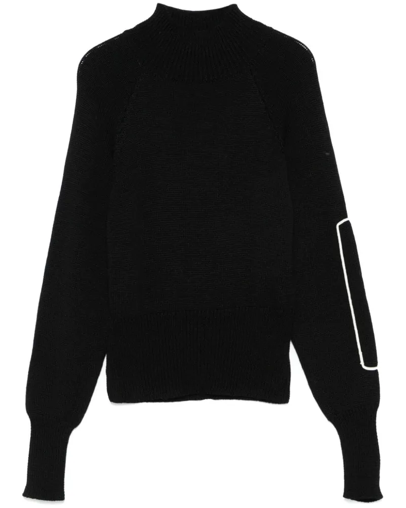 ..,merci Pullover mit Stickerei - Schwarz Schwarz