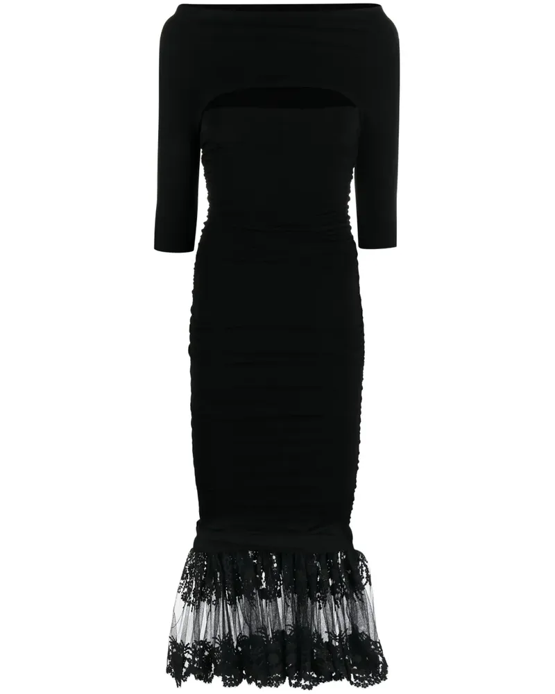 Philosophy Di Lorenzo Serafini Schulterfreies Kleid - Schwarz Schwarz