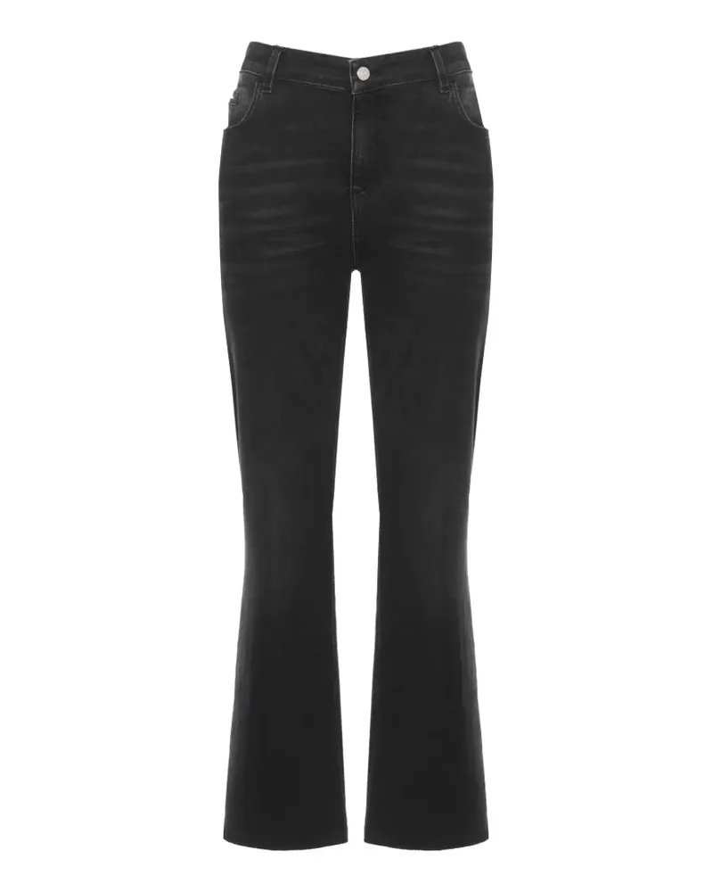 MARELLA raw-cut cropped flared jeans - Schwarz Schwarz